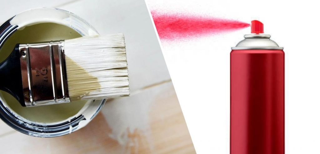 Which is better spray paint or brush paint for kitchen cabinets​